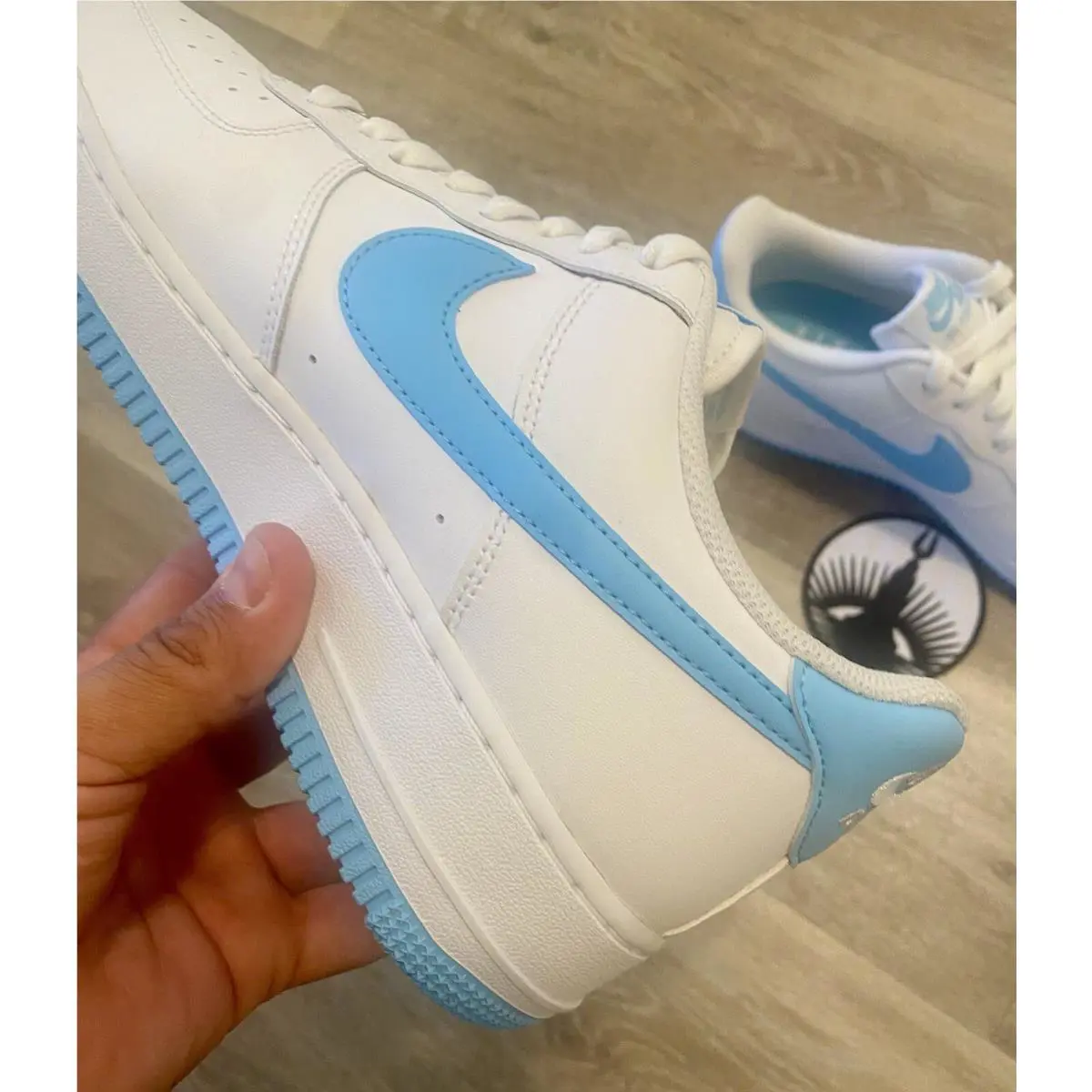 Nike shoes - Nike Air Force 1 - Air Force - FQ4296-100 - White/Aquarius Blue (UPC: 0197593628046) 1