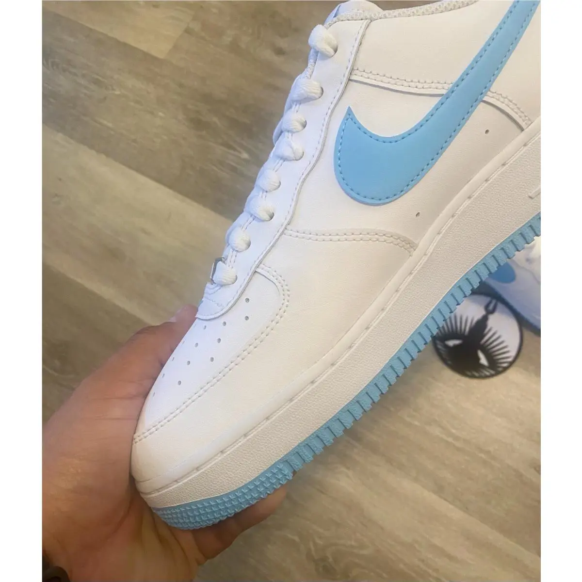 Nike shoes - Nike Air Force 1 - Air Force - FQ4296-100 - White/Aquarius Blue (UPC: 0197593628046) 2