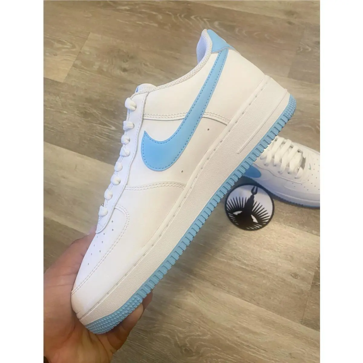 Nike shoes - Nike Air Force 1 - Air Force - FQ4296-100 - White/Aquarius Blue (UPC: 0197593628046) 3