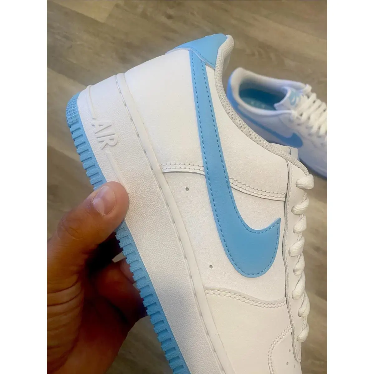 Nike shoes - Nike Air Force 1 - Air Force - FQ4296-100 - White/Aquarius Blue (UPC: 0197593628046) 7