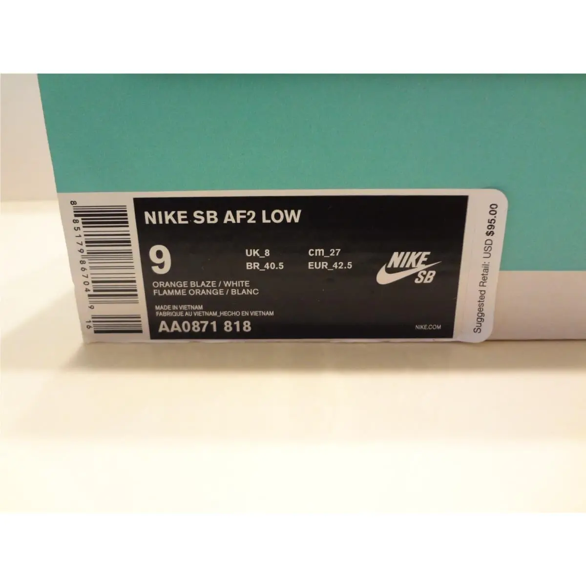 Nike shoes - Nike SB Air Force - Air Force - AA0871-818 - Orange 10