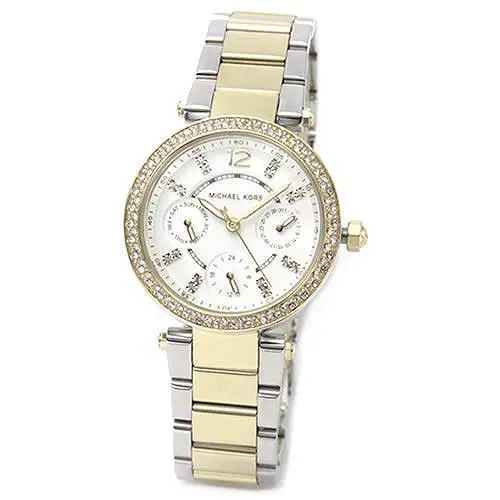 Michael Kors Womens Chronograph Mini Parker Two-tone Watch MK6055