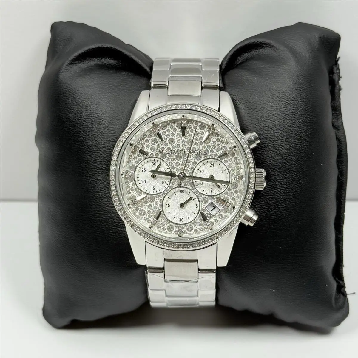 Michael Kors Bryant MK7301 Crystal Silver Tone Chronograph Women’s Watch
