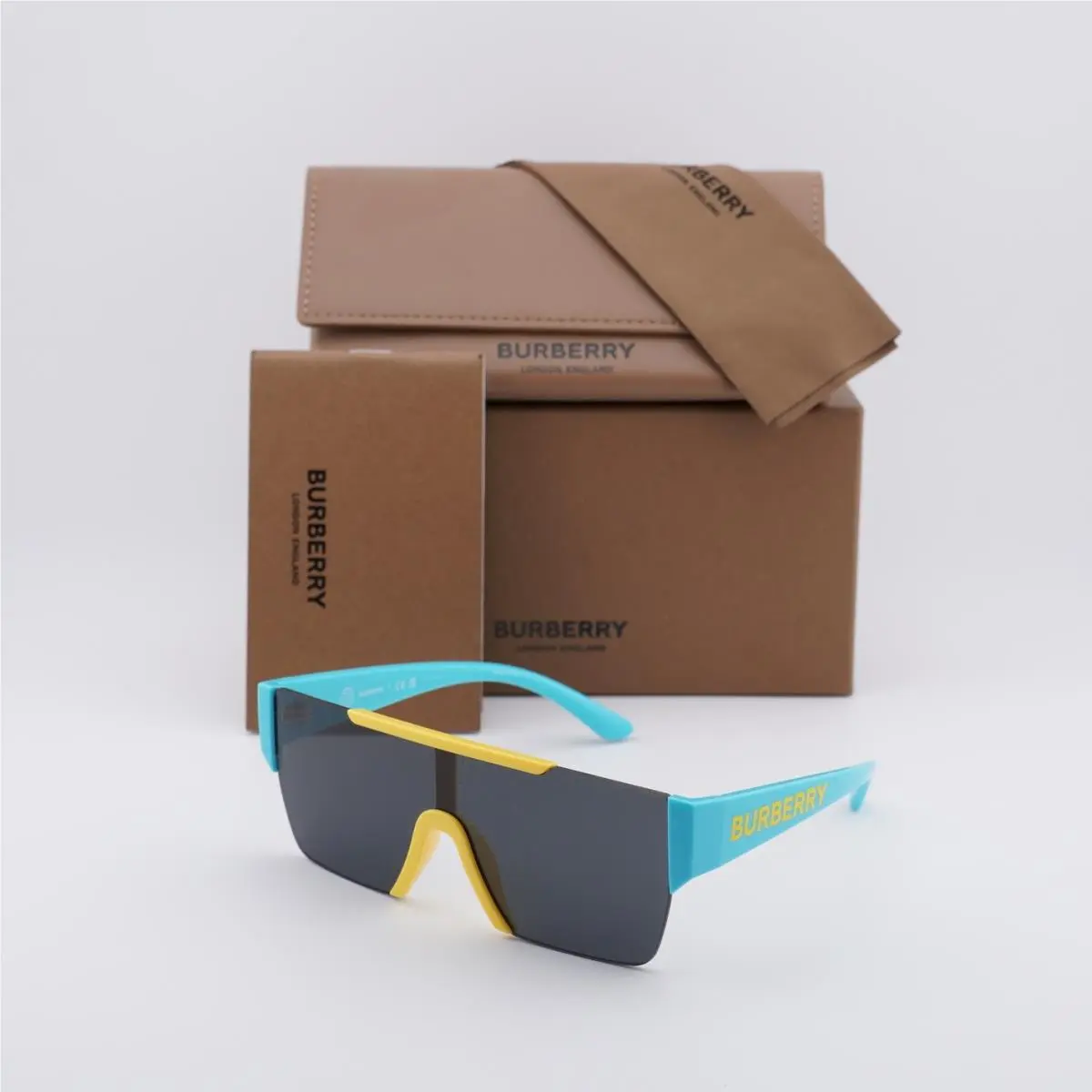 Burberry Kids JB4387 405087 Yellow/light Blue/dark Grey 123-28-128
