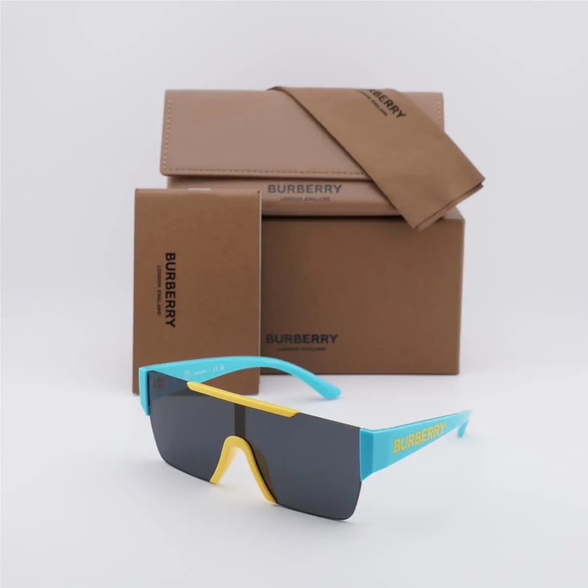 Burberry Kids JB4387 405087 Yellow/light Blue/dark Grey 123-28-128
