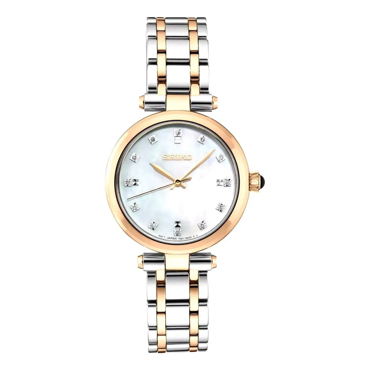Seiko Sieko SRZ534 Diamond Collection Mother-of-pearl Dial Stainless Women`s Watch
