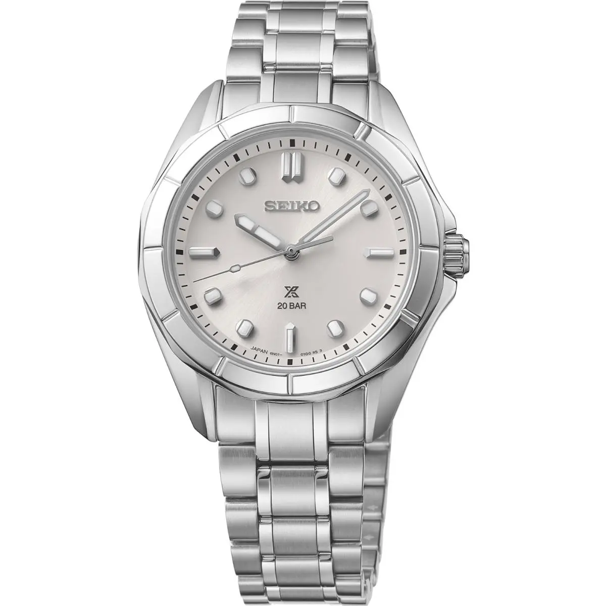 Seiko Prospex Sea Series Silver Dial Stainless Steel Women`s Watch SUR595 - Dial: Silver, Band: Silver, Bezel: Silver