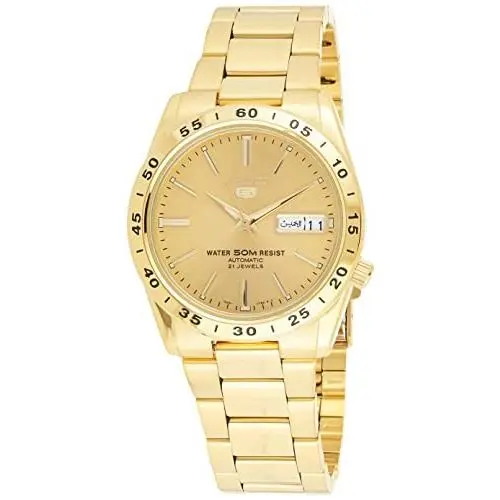 Sieko Men`s SNKE06 Stainless Steel Analog with Gold Dial Watch by Seiko