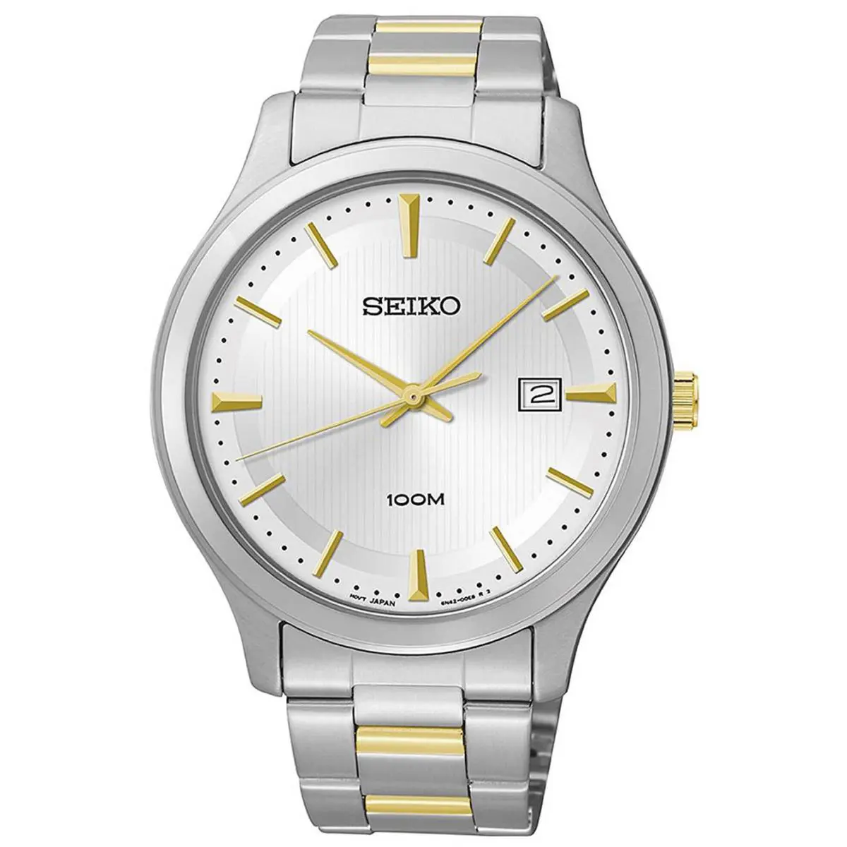 Seiko SUR053 Silver Dial Two Tone Stainless Steel Men`s Watch