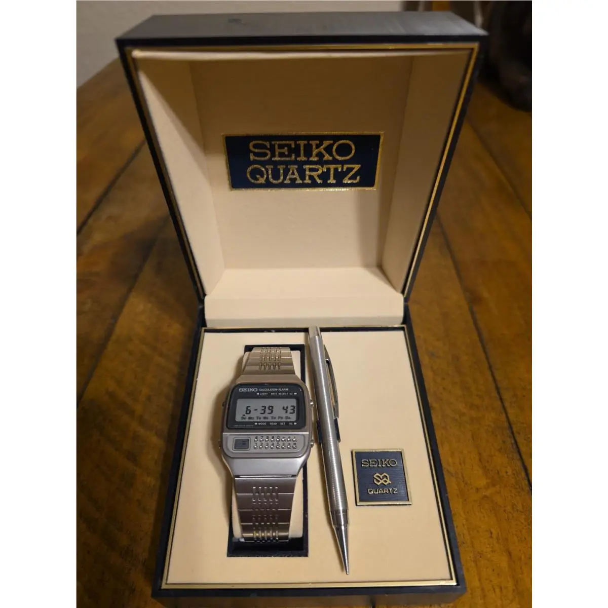 Vintage Seiko 1977 Calculator Watch Stylus Nos No Manual