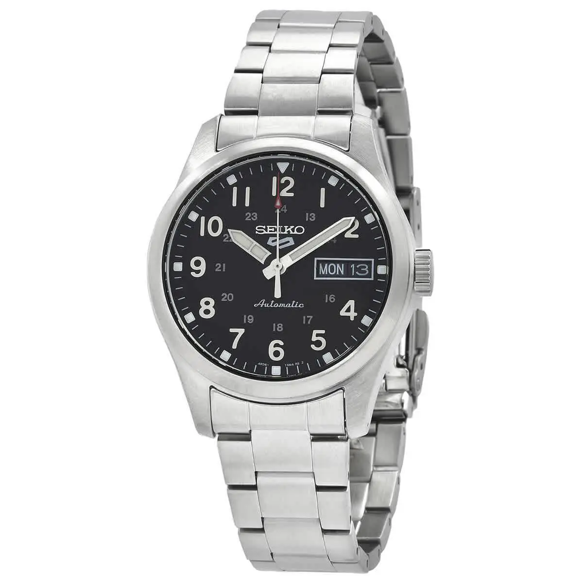 Seiko Men`s 5 Sports Automatic Black Dial Watch - SRPJ81K1 - Dial: Black