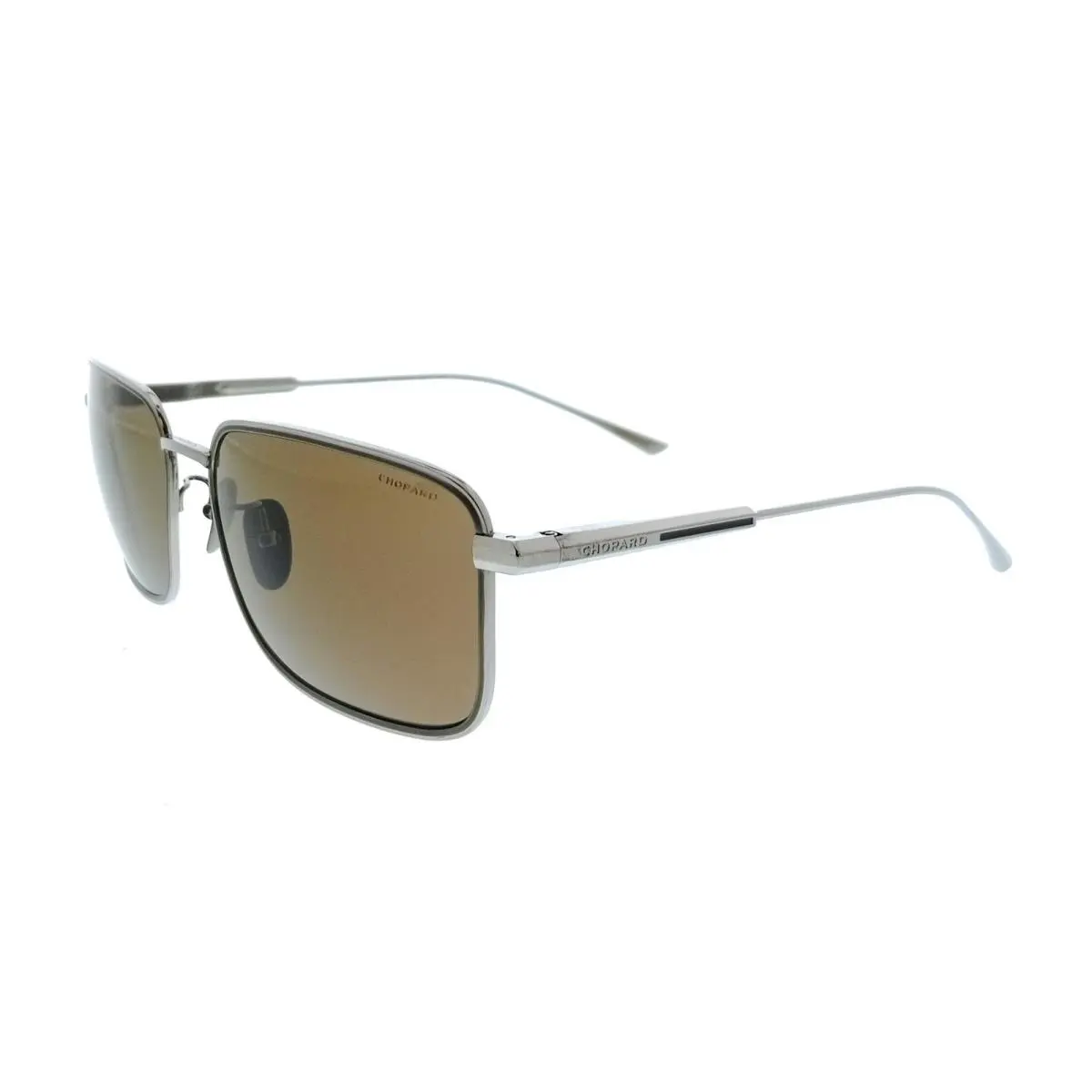 Chopard SCHF84M59E56P Gunmetal Rectangle Mens Sunglasses