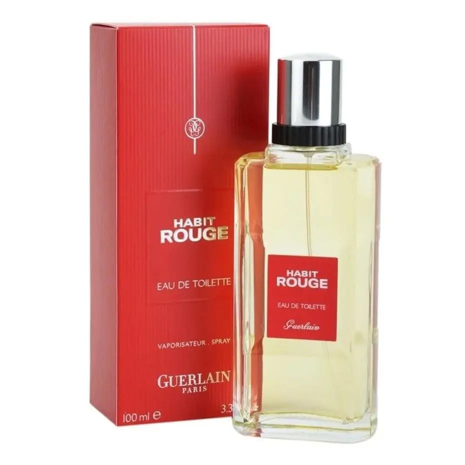 Habit Rouge Guerlain Eau De Toilette Spray 3.3 oz For Men