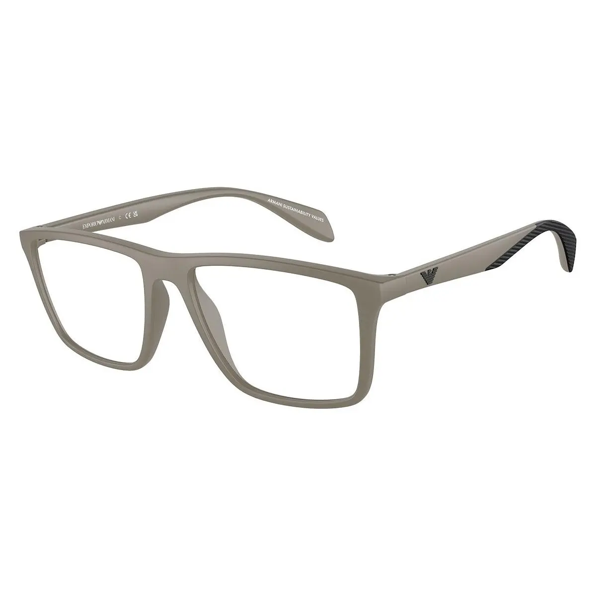 Pillow Man Eyeglasses `0EA3230 `5437 53mm `matte Mud by Emporio Armani