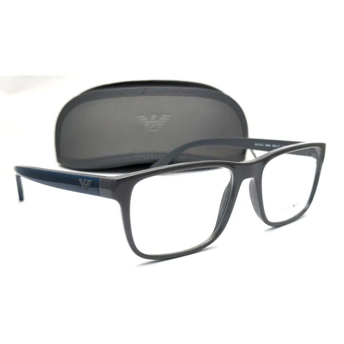 Emporio Armani EA3103 5559 Matte Grey Rectangle Mens Eyeglasses 55mm