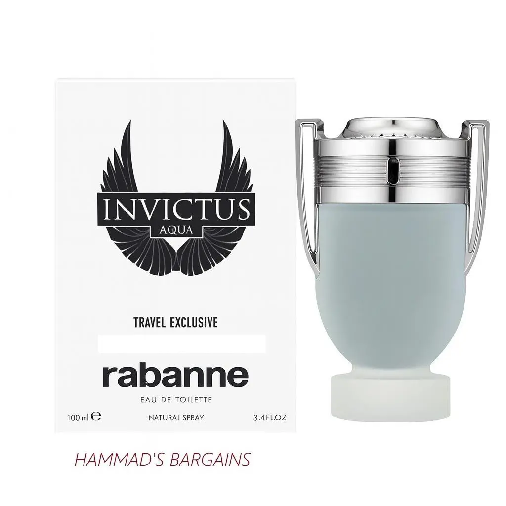 Invictus Aqua BY Paco Rabanne Edt 3.4 OZ / 100 ML For Men IN White Box - Aqua, White