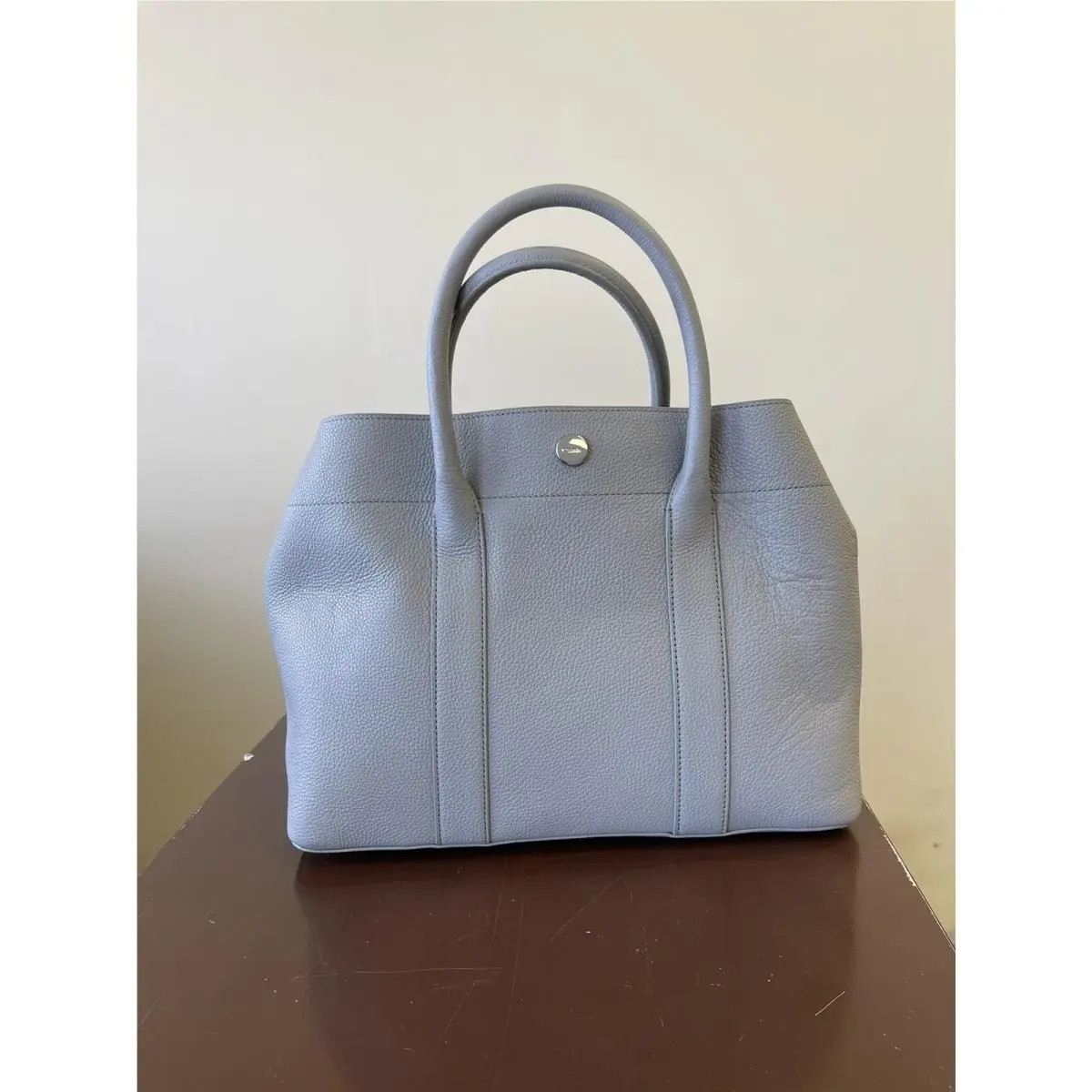 Dkny Leather Gray Tote Bag N222