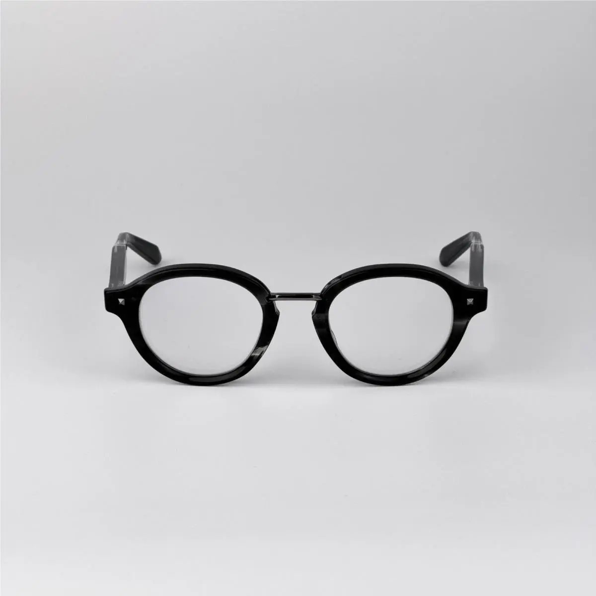 Valentino Men Eyeglasses Black Grey Transparent Round V-essential-iv VLX-132 B