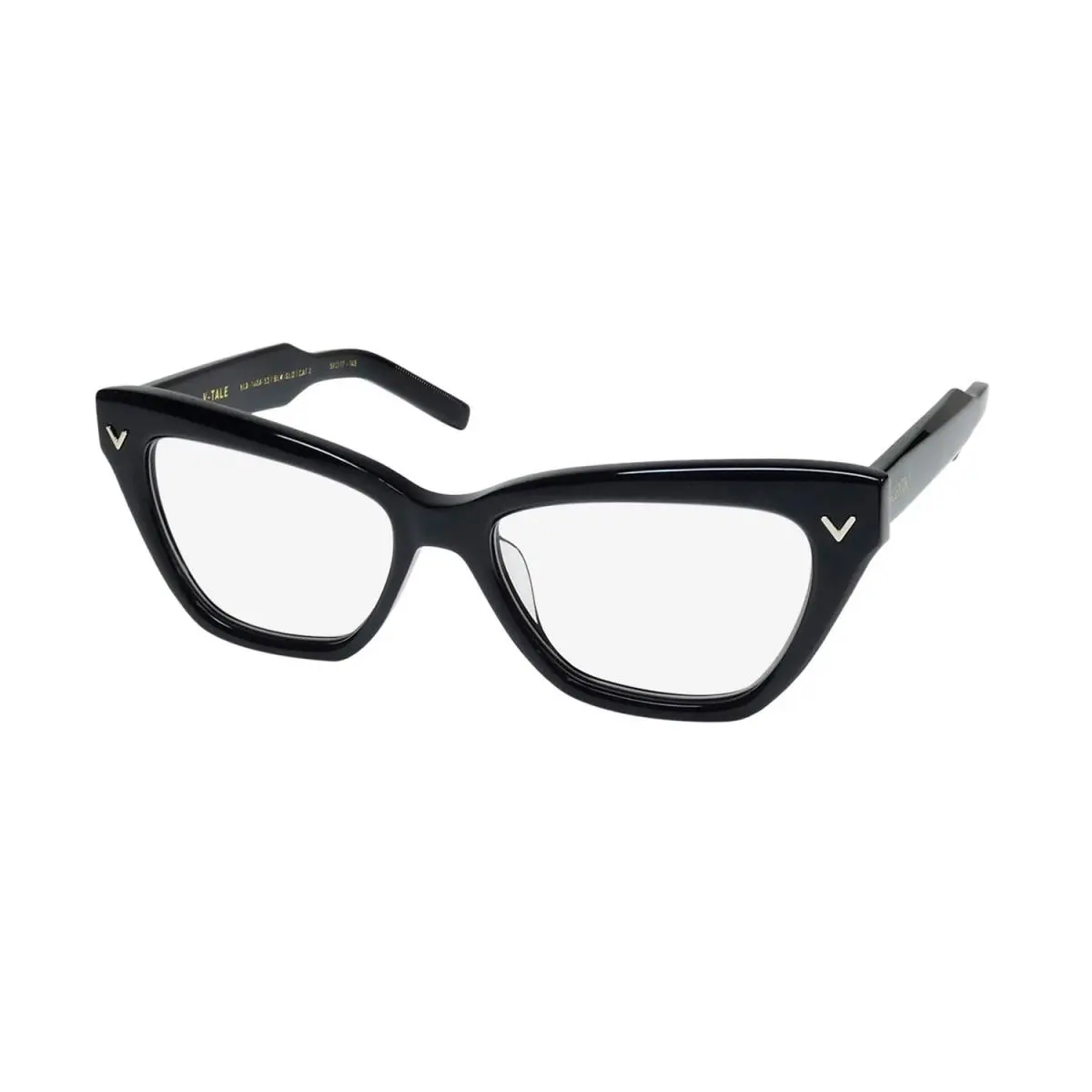Valentino V-tale VLX-140 Glasses Cat Eye Blk/gld Plastic Black Full-rim