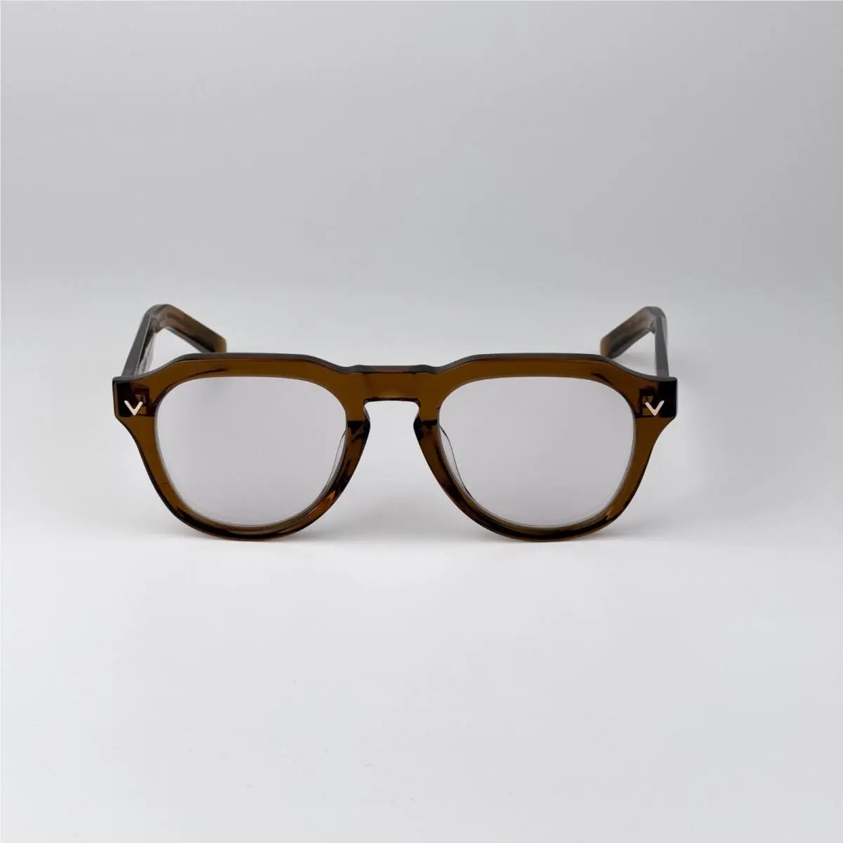 Valentino Men Eyeglasses Transparent Brown Pilot V-tale II VLX-139 C