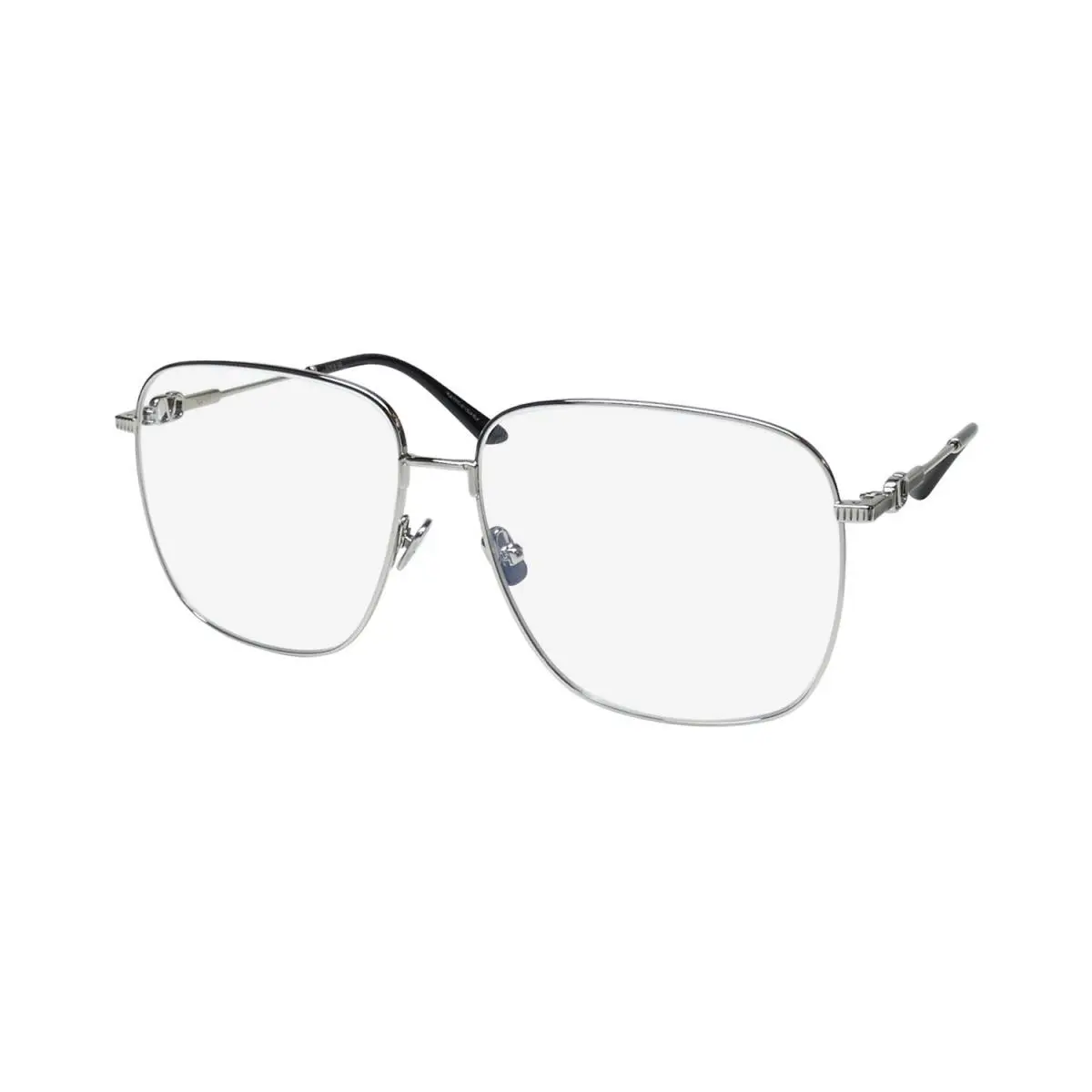 Valentino VLX-171 Eyeglasses Slv/blk Italy Full-rim 61-14-145 Silver Unisex