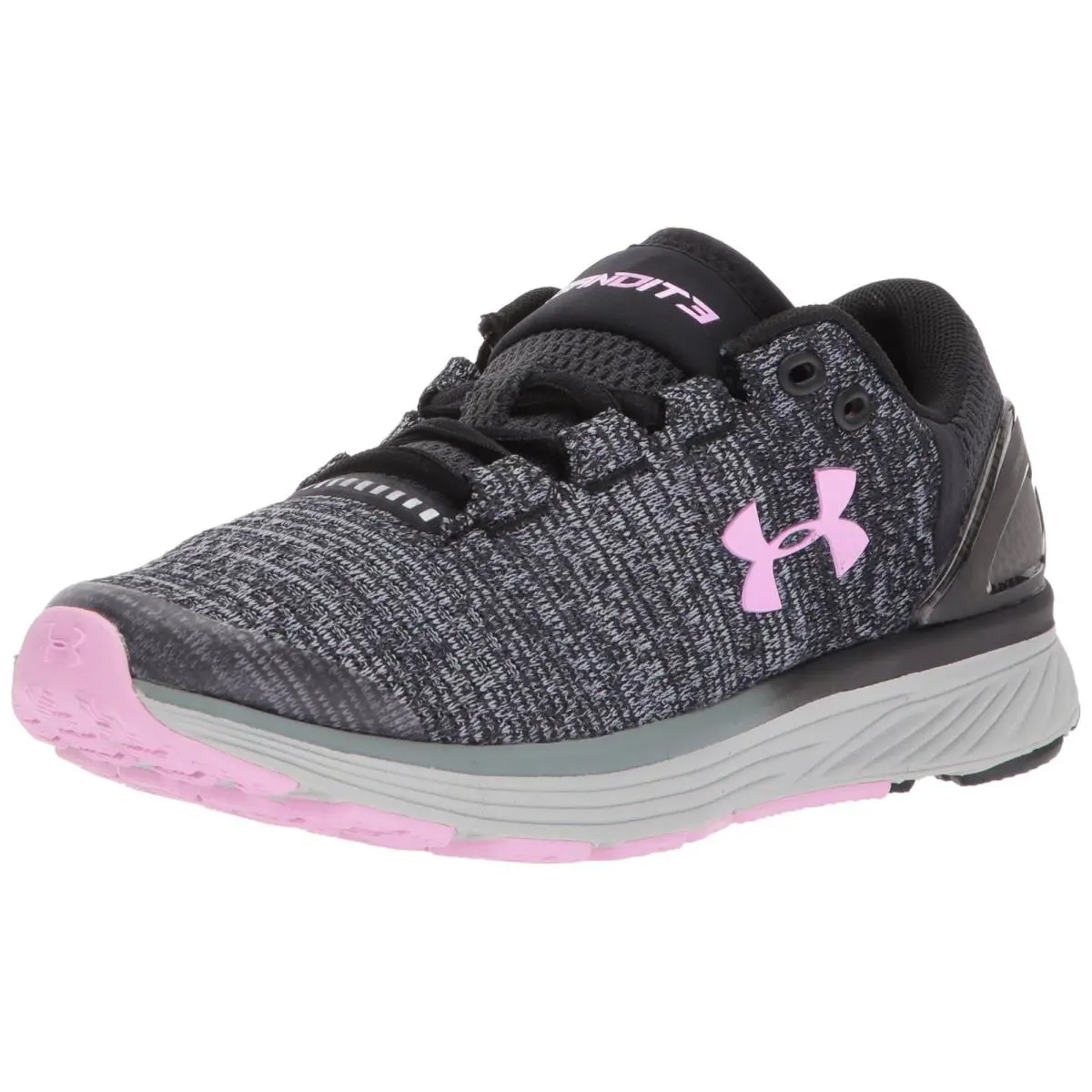 Under Armour Girls` Grade School Charged Bandit 3 Athletic Shoe Black 002 - Pink