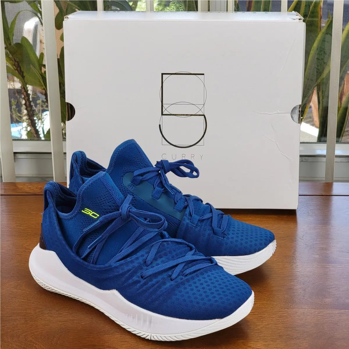 Kids Curry 5 GS Basketball Shoes 3020741-401 Blue/white Size 6.5 by Under Armour