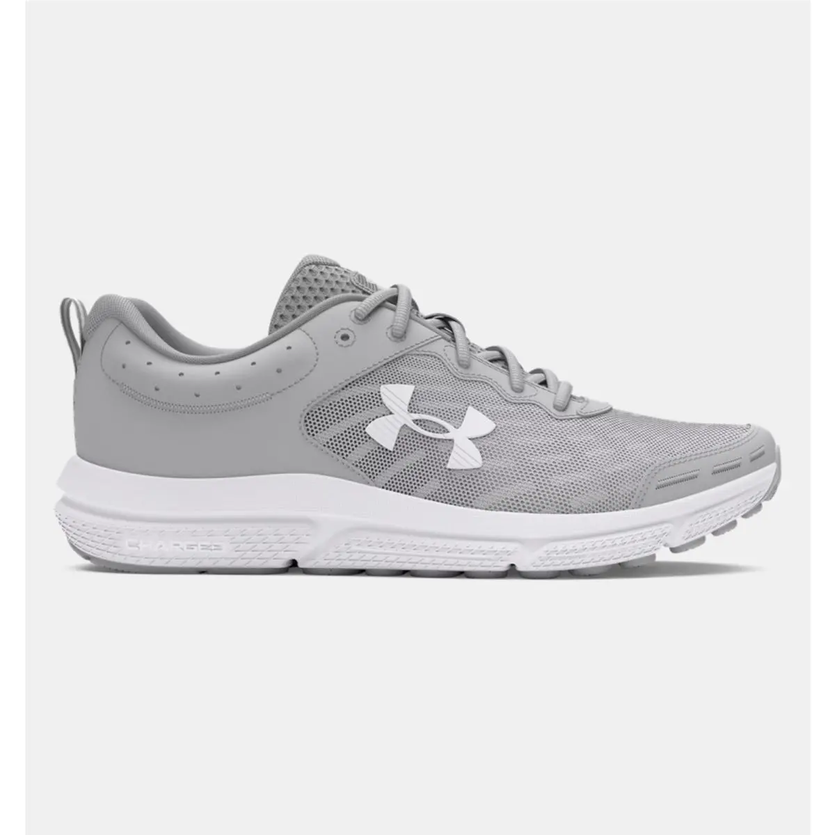Under Armour Men`s UA Charged Assert 10 Running Shoes - Gray White - Sz 9 - 4E w