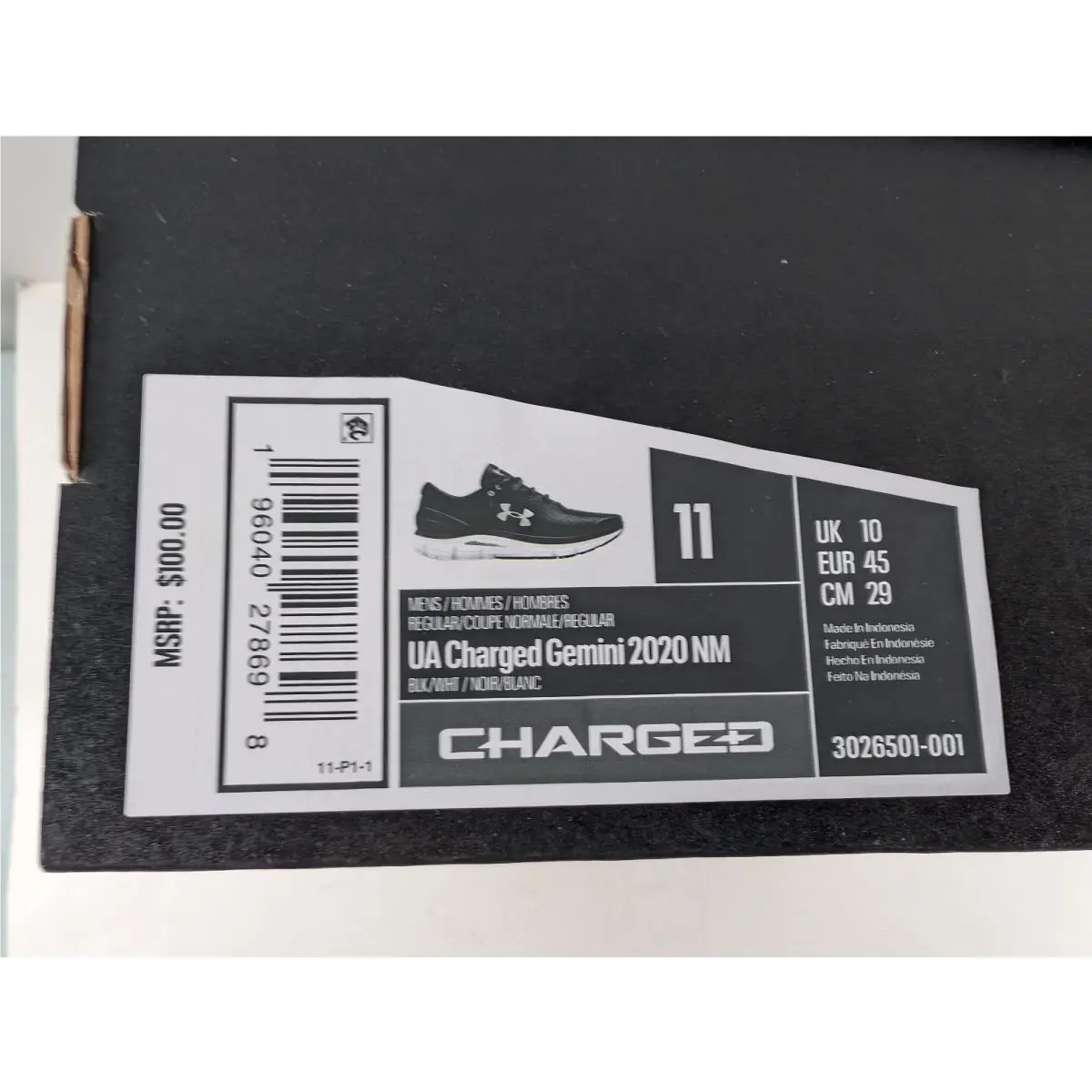 Under Armour shoes - Charged Gemini 2020 - Charged Gemini - Black White 4