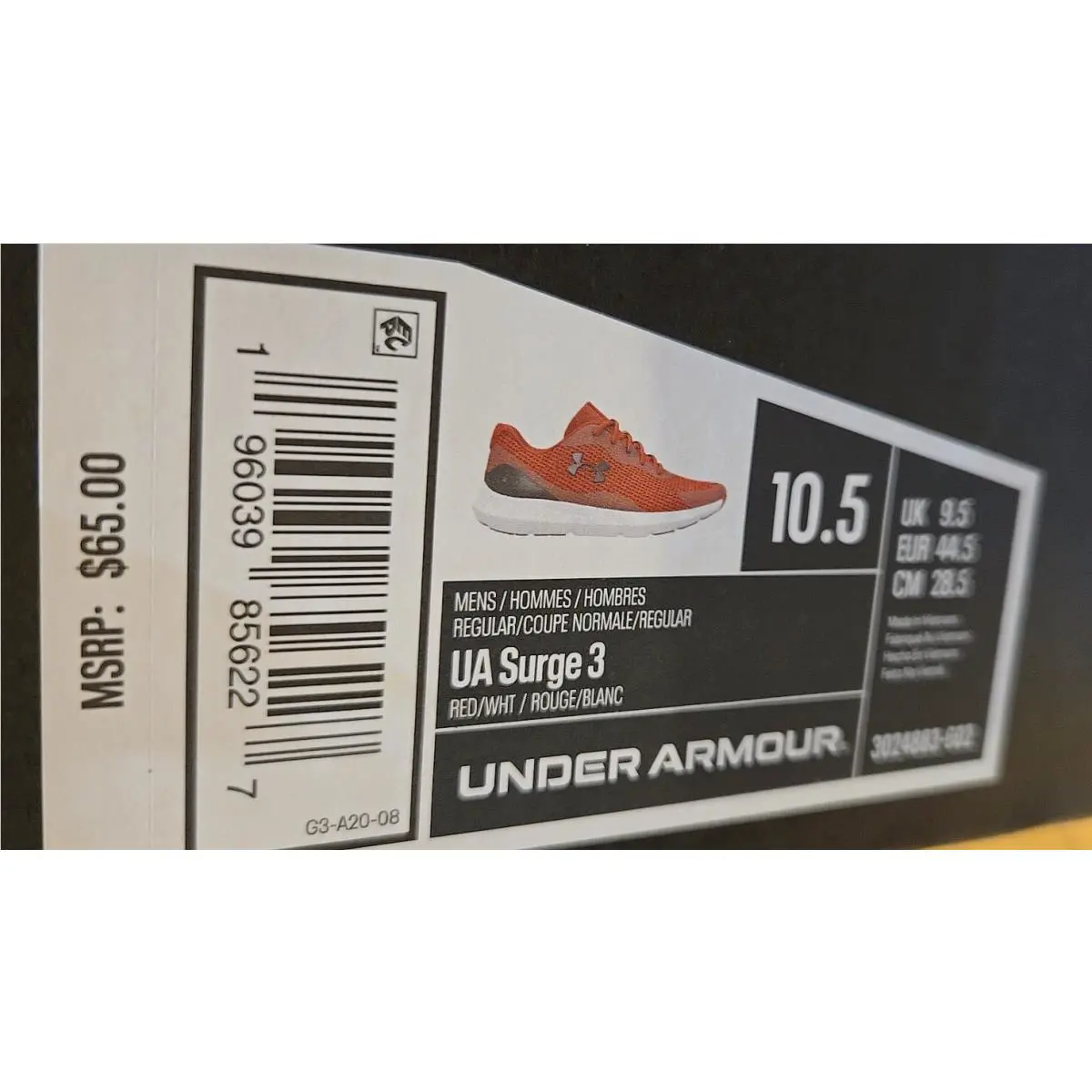 Under Armour shoes - Under Armour Surge 3 - Surge - 3024883-602 - Black 7