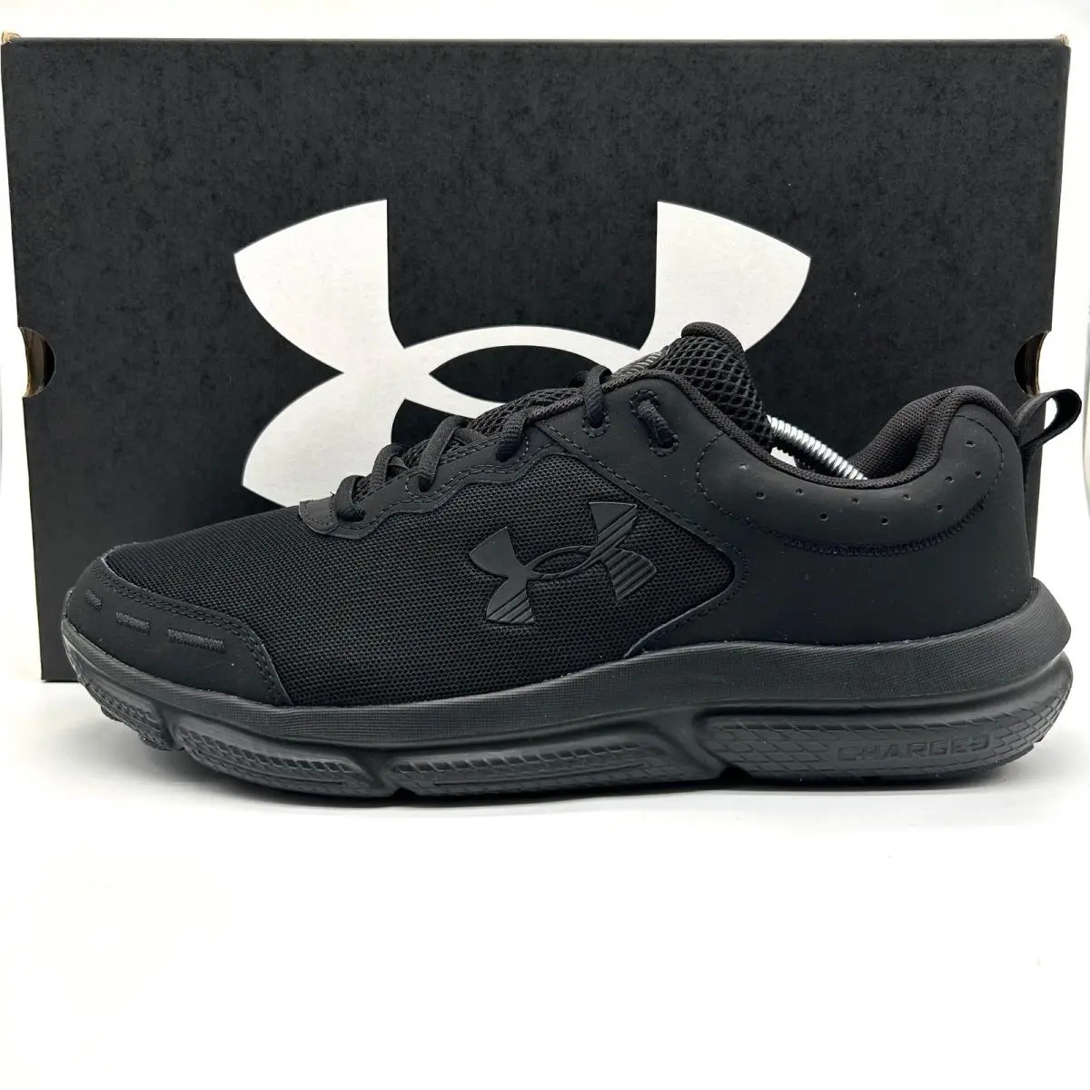 Under Armour Charged Assert 10 Shoes Mens 12 4E Extra Wide Black Running Shoes