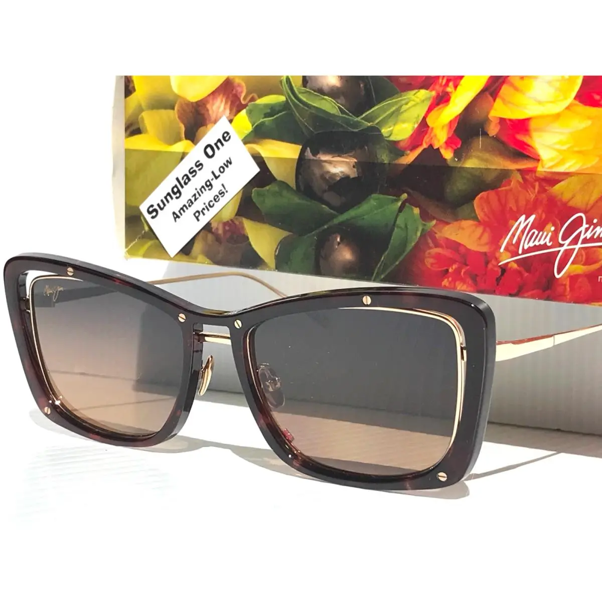 Adrift Gold Tortoise Polarized Bronze Gradient Lens Sunglass HS808-10 by Maui Jim