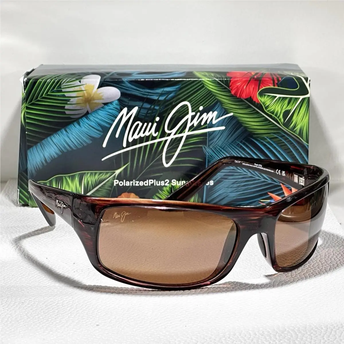 Sunglasses Peahi H202-10 Matte Black Rubber / Blue Polarized Glass Lens by Maui Jim