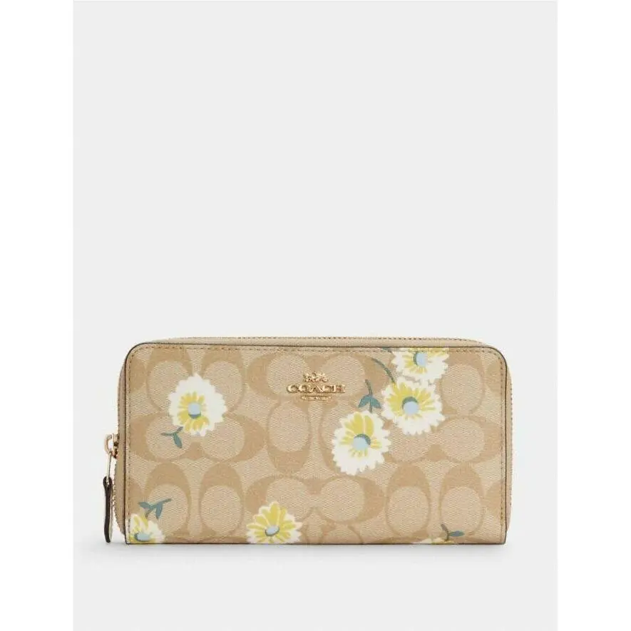 Floral Daisy Light Khaki Camera Bag + Wristlet Set or Wallet Wristlet Opt Accordion Wallet Zip Light Khaki Chalk Multi by Coach