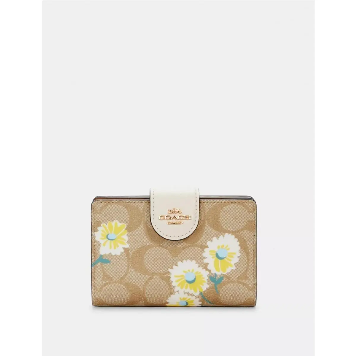 Floral Daisy Light Khaki Camera Bag + Wristlet Set or Wallet Wristlet Opt Med.  Floral Daisy wallet zip coin card bill by Coach