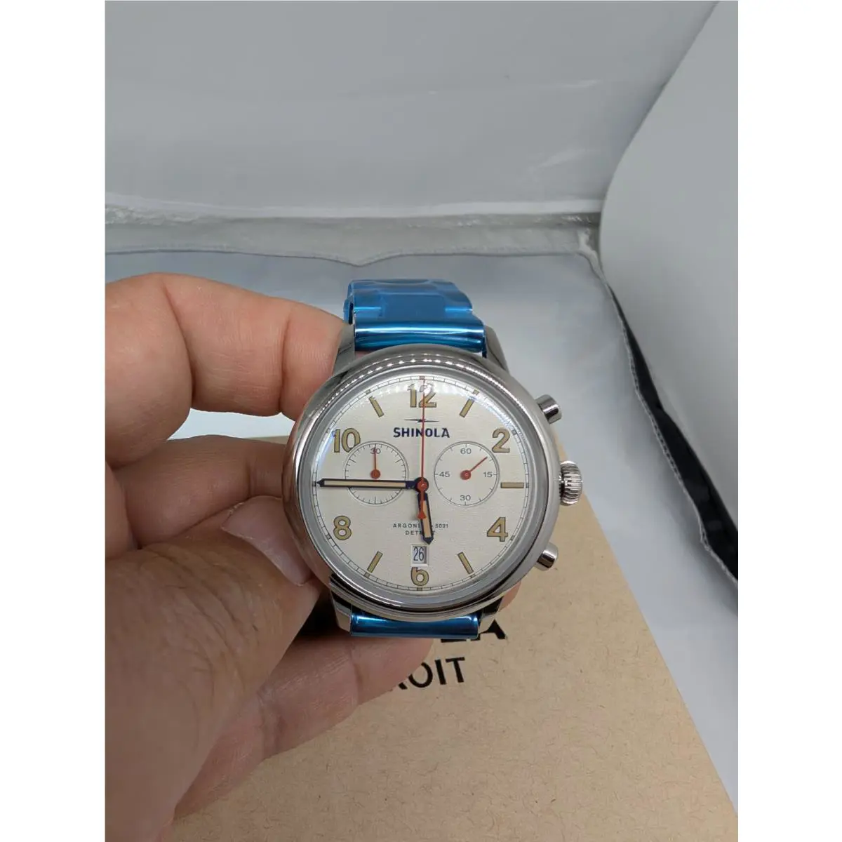 Men`s The Traveler S0120286632 2 Eye Chronograph 42 mm Watch by Shinola