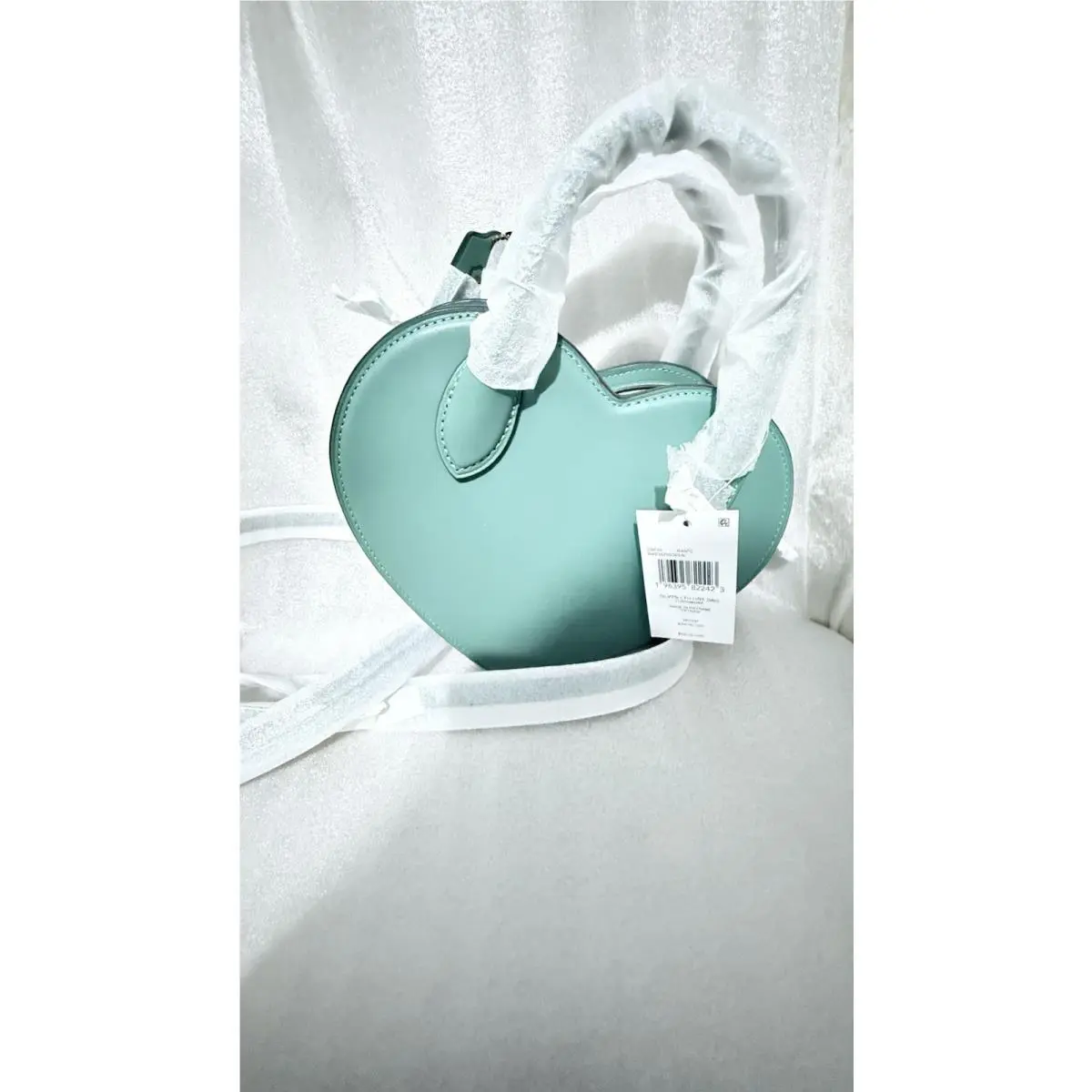 Coach Heart Shaped Bag Regenerative Leather CBF53 Green Evergreen Crossbody
