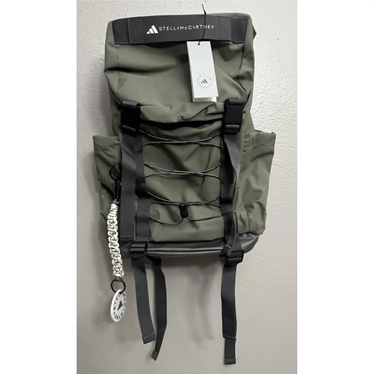 Adidas By Stella Mccartney Collaboration Backpack Bag Legacy Green JY4189