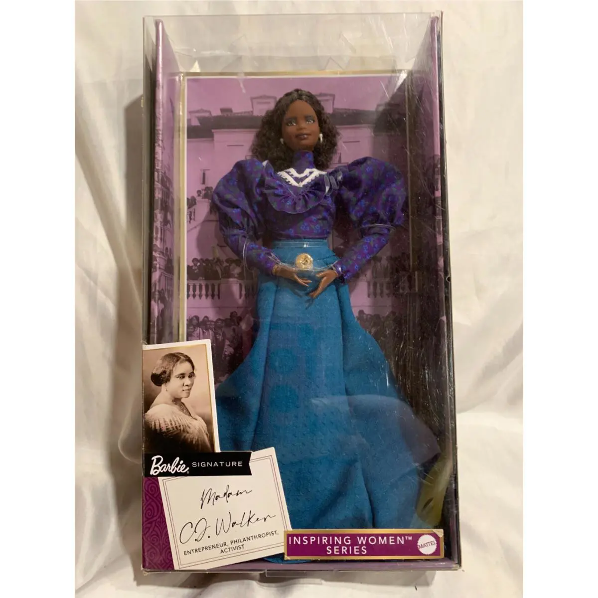 2022 Madam CJ Walker Barbie Inspiring Women Doll Mattel Nrfb