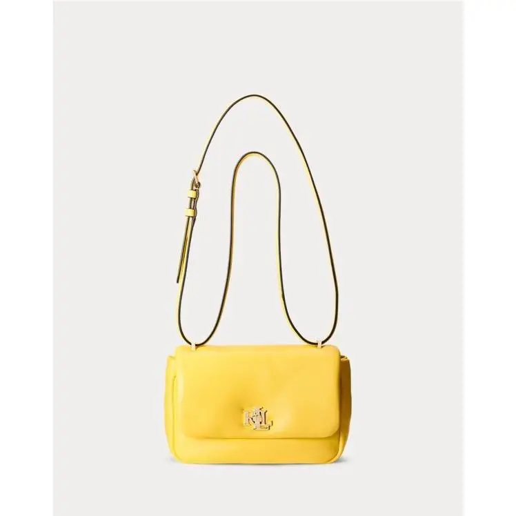 Ralph Lauren Sophee Transition Yellow Leather Purse Crossbody Handbag