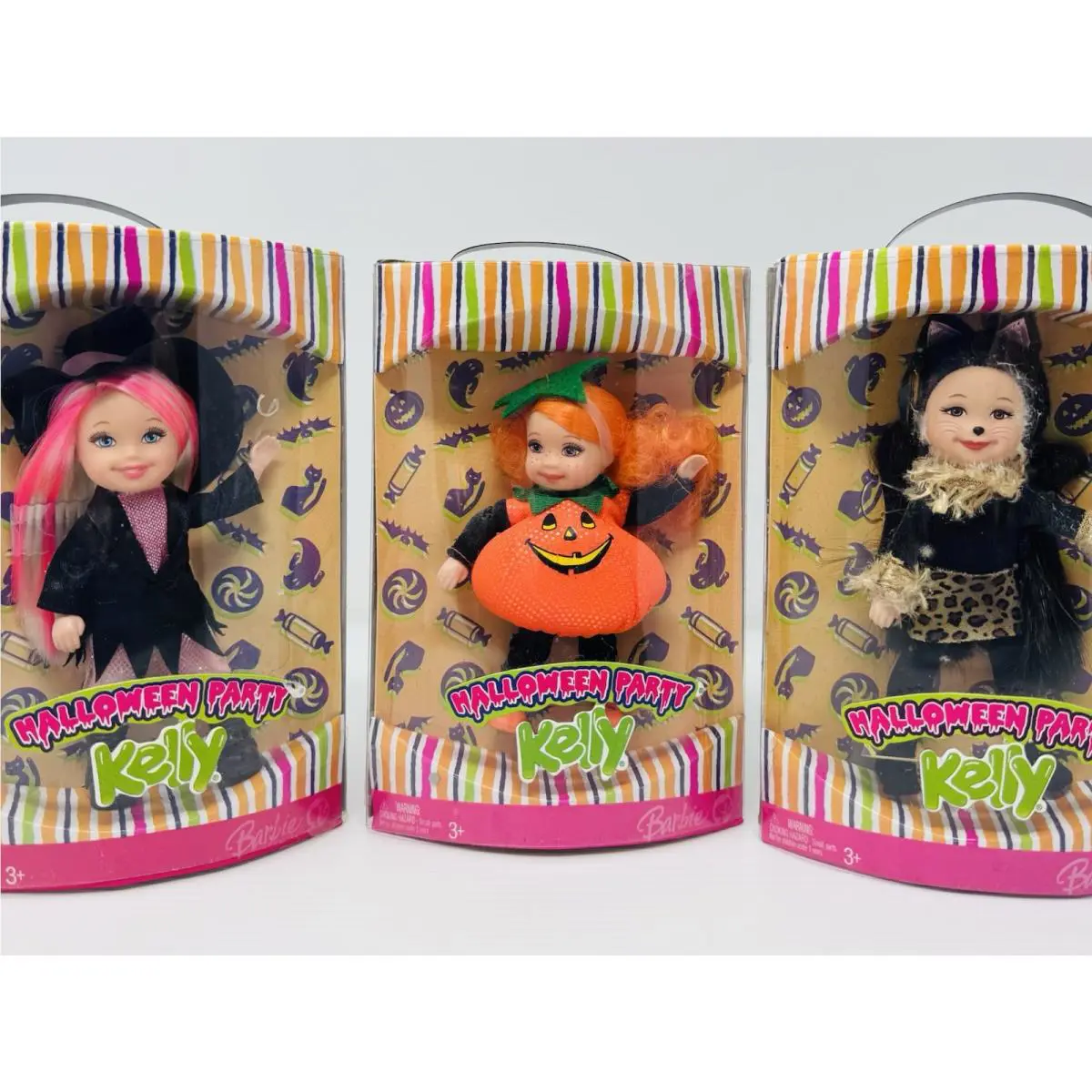 Kelly Dolls Halloween Party Barbie Doll 2007 Mattel Set of 3