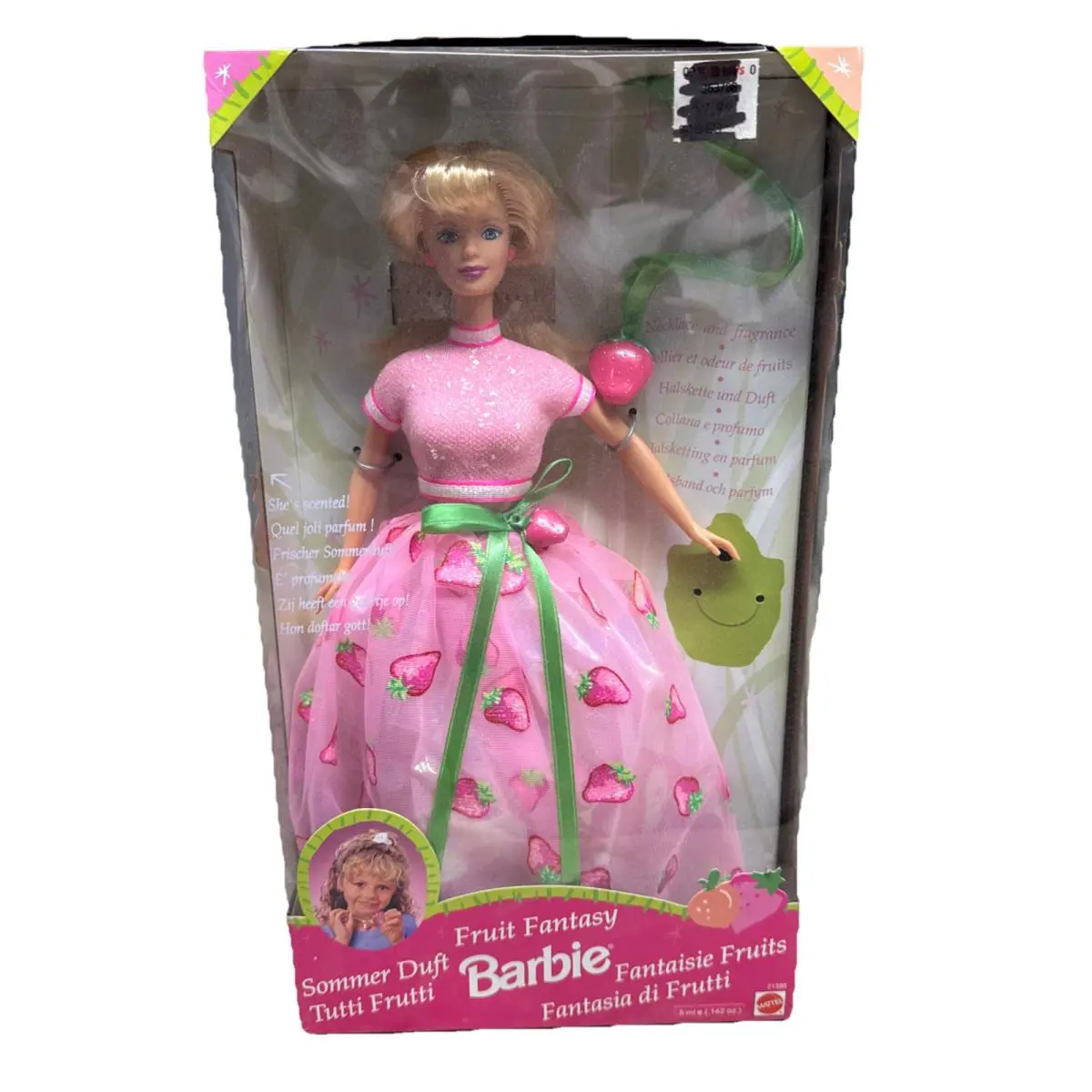 Vintage 1998 Barbie Fruit Fantasy Strawberry Mattel Fashion Doll Rare Read