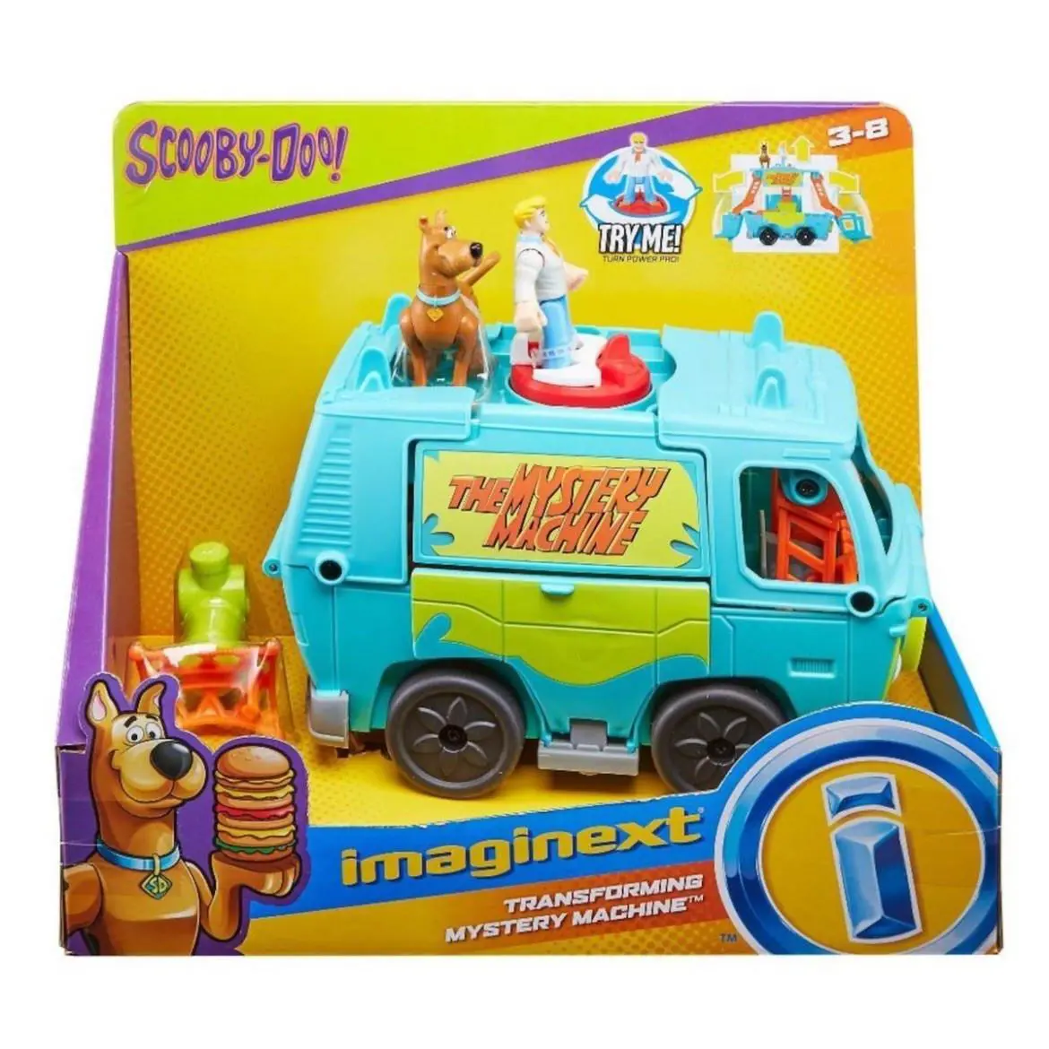 Scooby Doo Imaginext Van Transforming Mystery Machine Playset w/ Fred Scooby