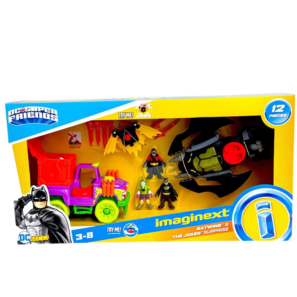 Imaginext Joker Surprise Truck Batwing Batman Robin Huge 23 Playset Gift Toy