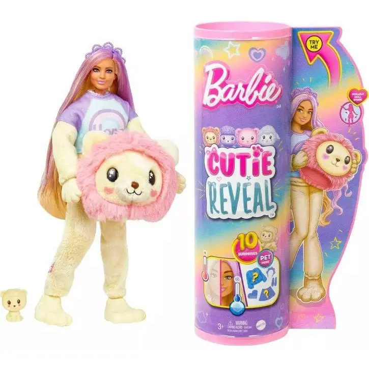 Barbie Cutie Reveal Cozy Cute Tee Series Lion Surprise Doll