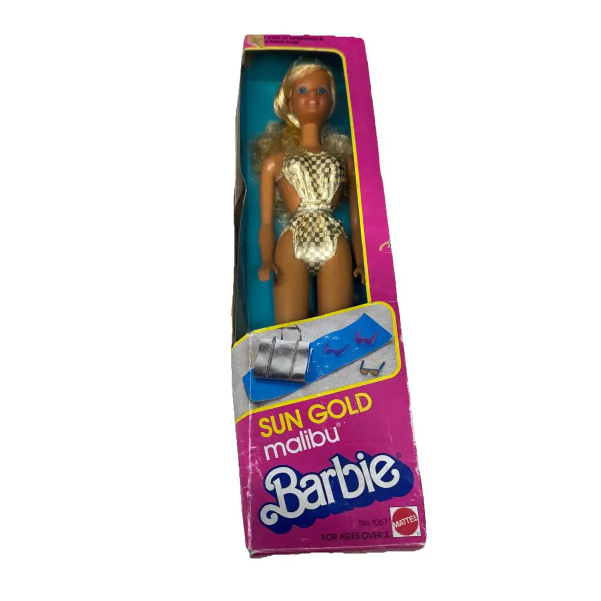 1983 Vintage 1067 Sun Gold Malibu Barbie Some Damage To Box