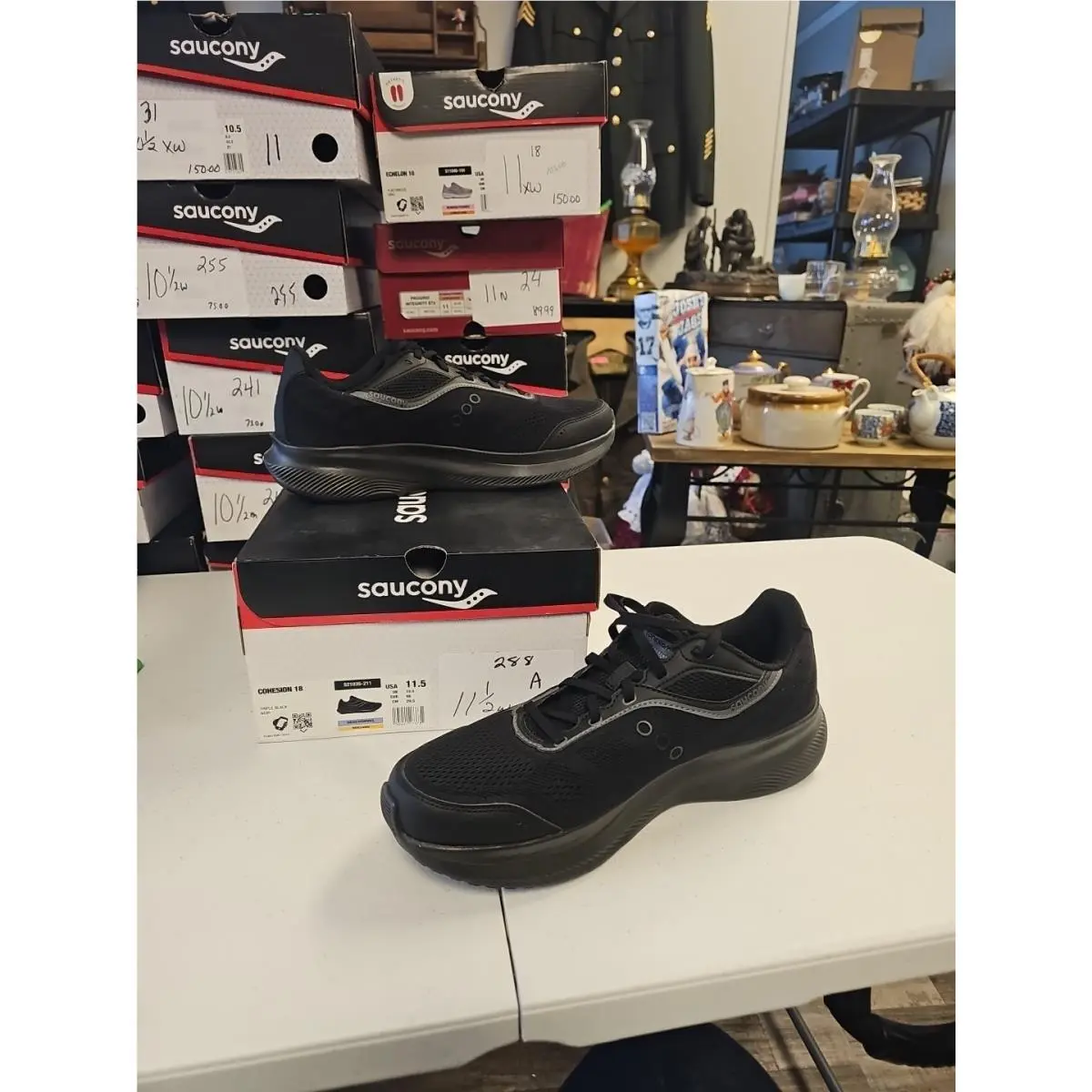 Saucony Men`s Cohesion 18 Running Shoe Black Size 11.5 W S21035-211