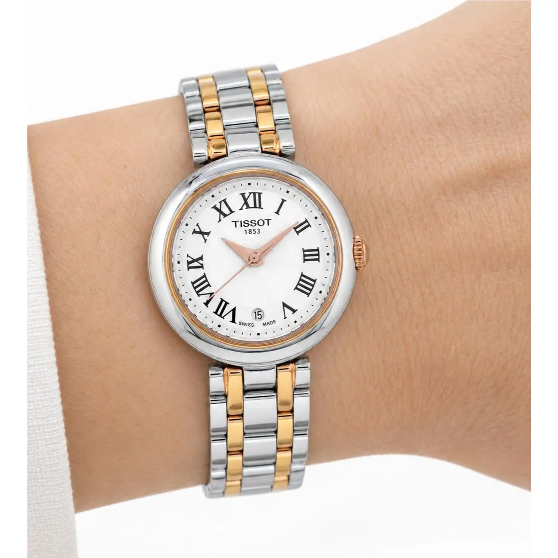 Bellissima T126.010.22.013.01 Small Lady White Dial 26mm Quartz Watch by Tissot