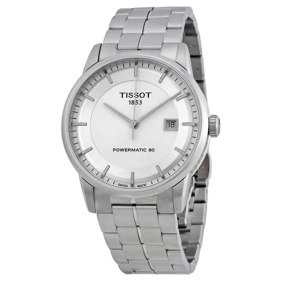 Tissot Luxury Powermatic 80 Silver Dial Men`s Watch T0864071103100