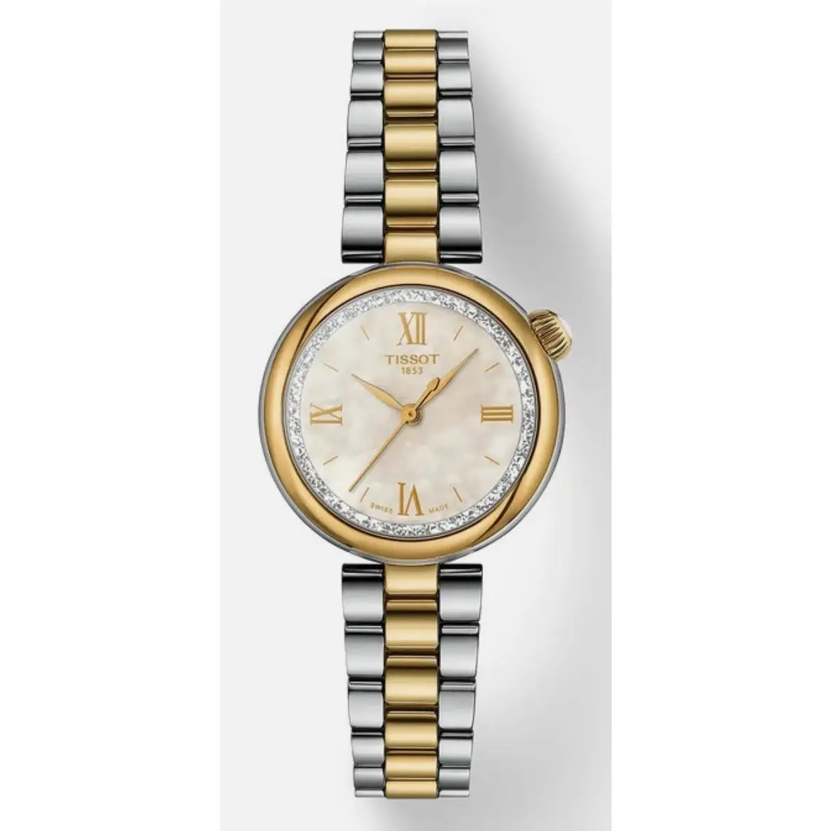 Desir 28mm White Dial Two Toned Stainless Steel Watch T152.010.22.118.01 by Tissot